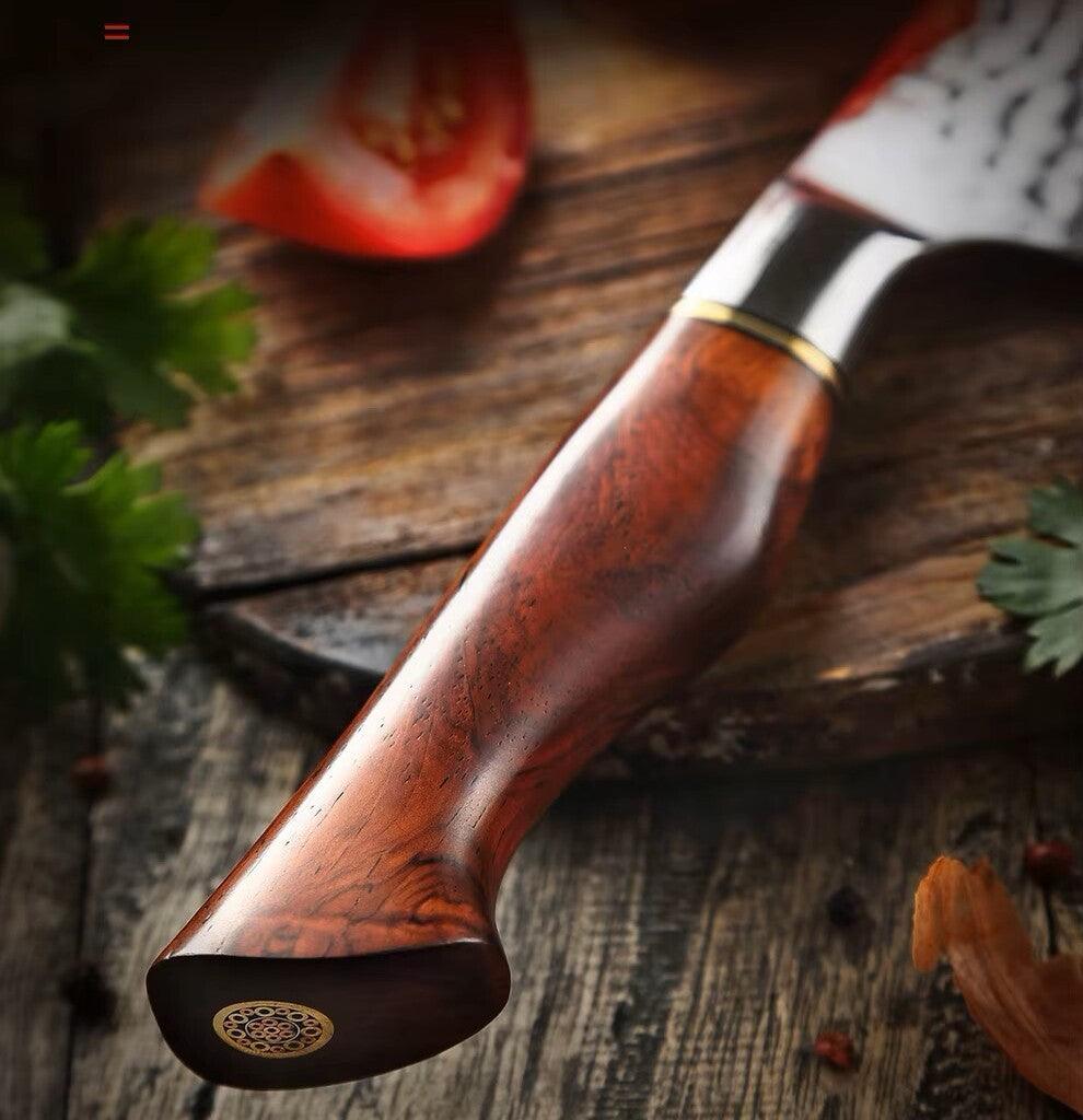 HEZHEN Santoku Damastmesser - Master Series 5 Zoll | 73-Lagen Premium Qualität