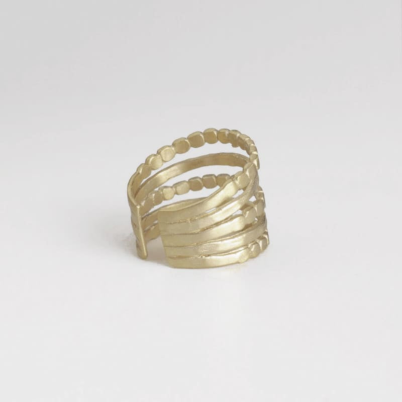 Ring Camu Five, in silber und gold