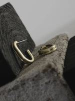 Ohrstecker Tula oval Ring Hoop, in 2 Farben