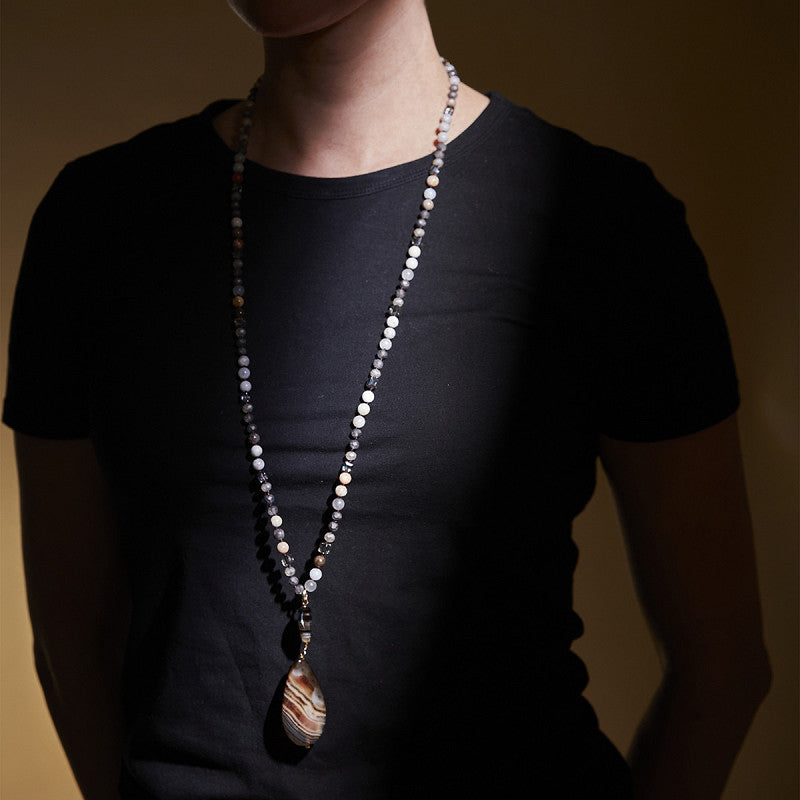 Halskette Grace grau