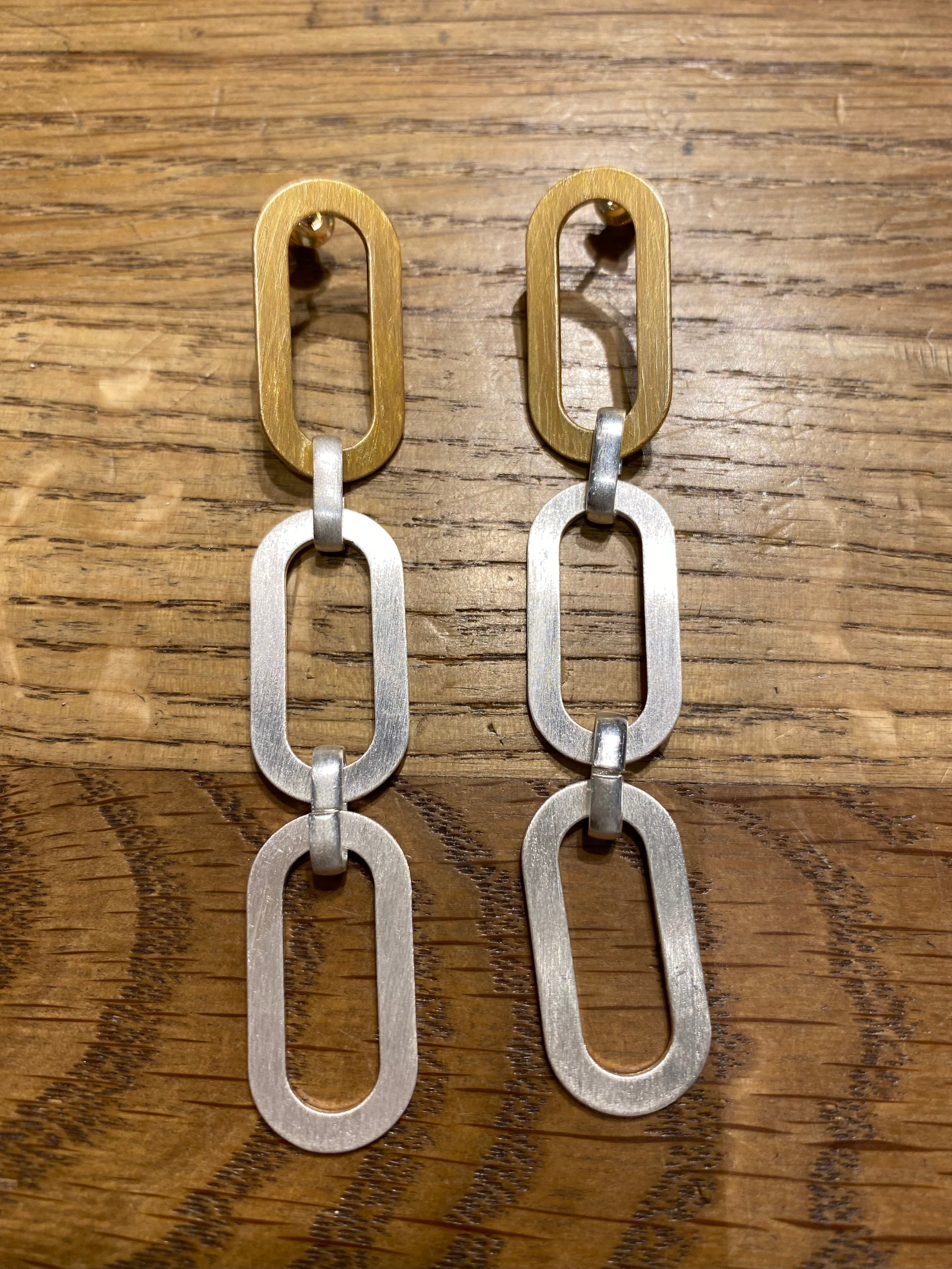 Ohrhänger Audrey Oval link 2-farbig