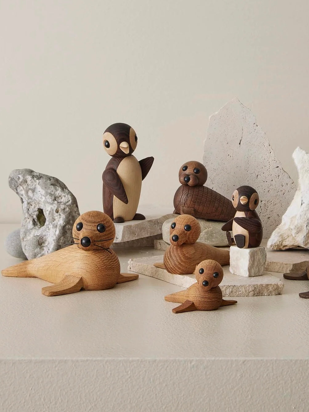 Holzfigur Pinguin Frost