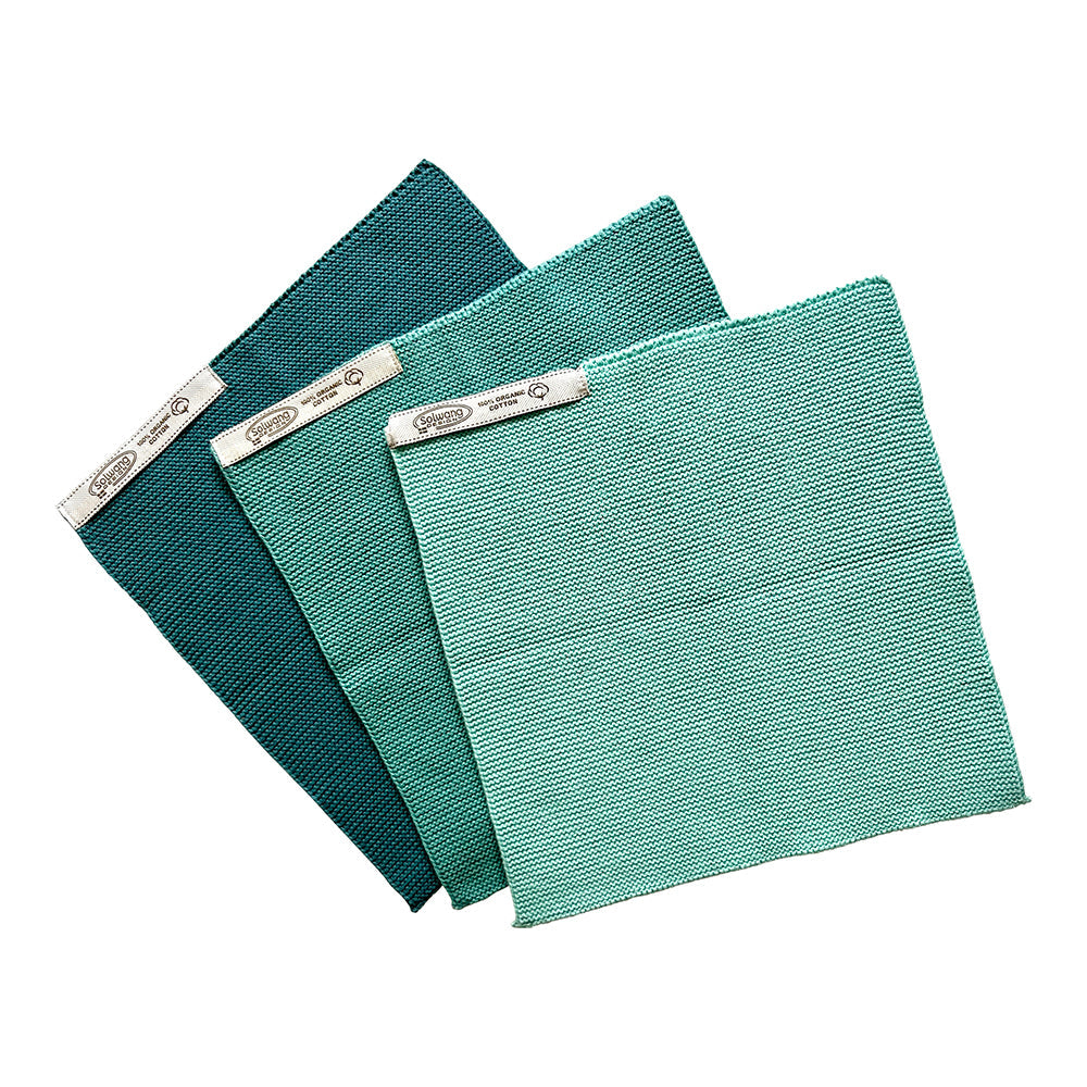 Wischtücher 3er Set helles azur Kombi