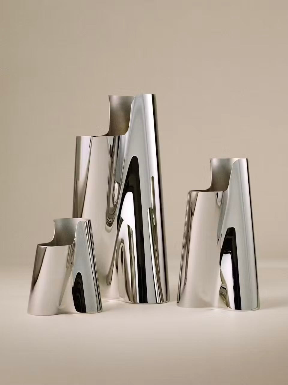 Vase Lituus Edelstahl, in 3 Größen