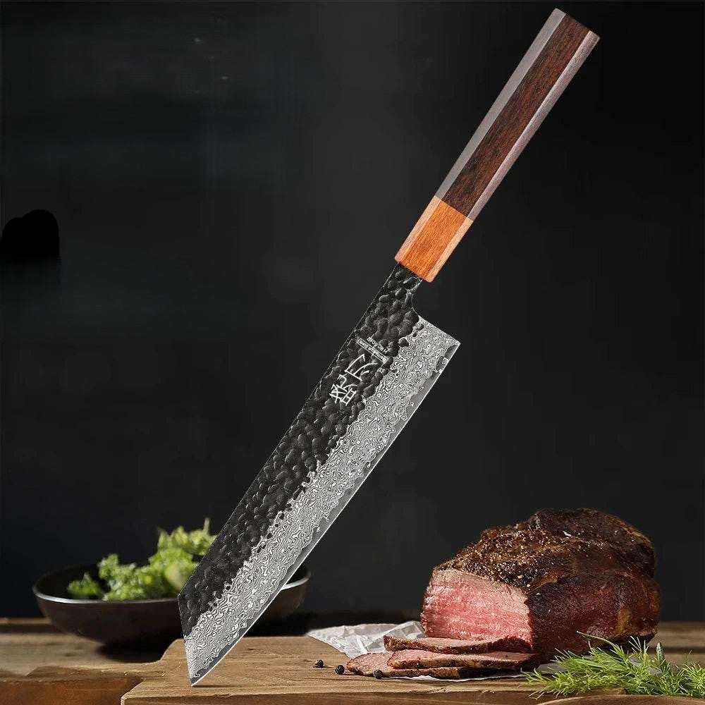 Japanisches Kiritsuke Damastmesser 20 cm | 67 Lagen - Handgeschmiedet