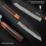 Japanisches Kiritsuke Damastmesser 20 cm | 67 Lagen - Handgeschmiedet