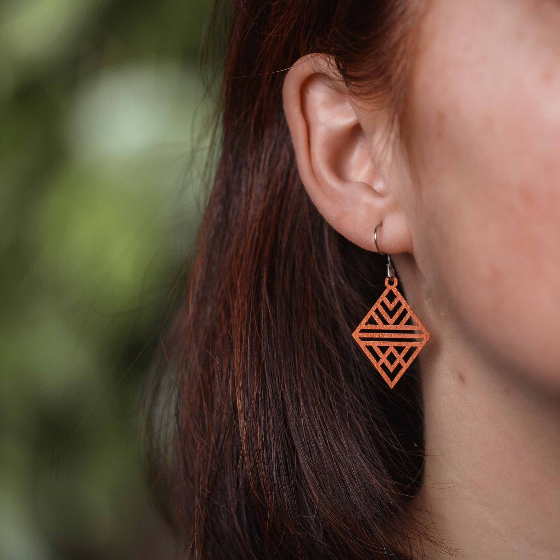 Ohrringe / Ohrhänger aus Holz | Tribal Echo