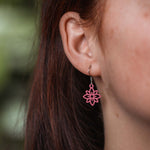 Ohrringe / Ohrhänger aus Holz | Flower mini