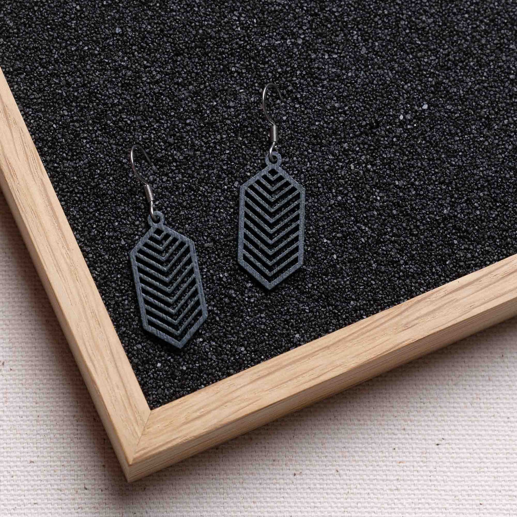 Ohrringe / Ohrhänger aus Holz | Geometric