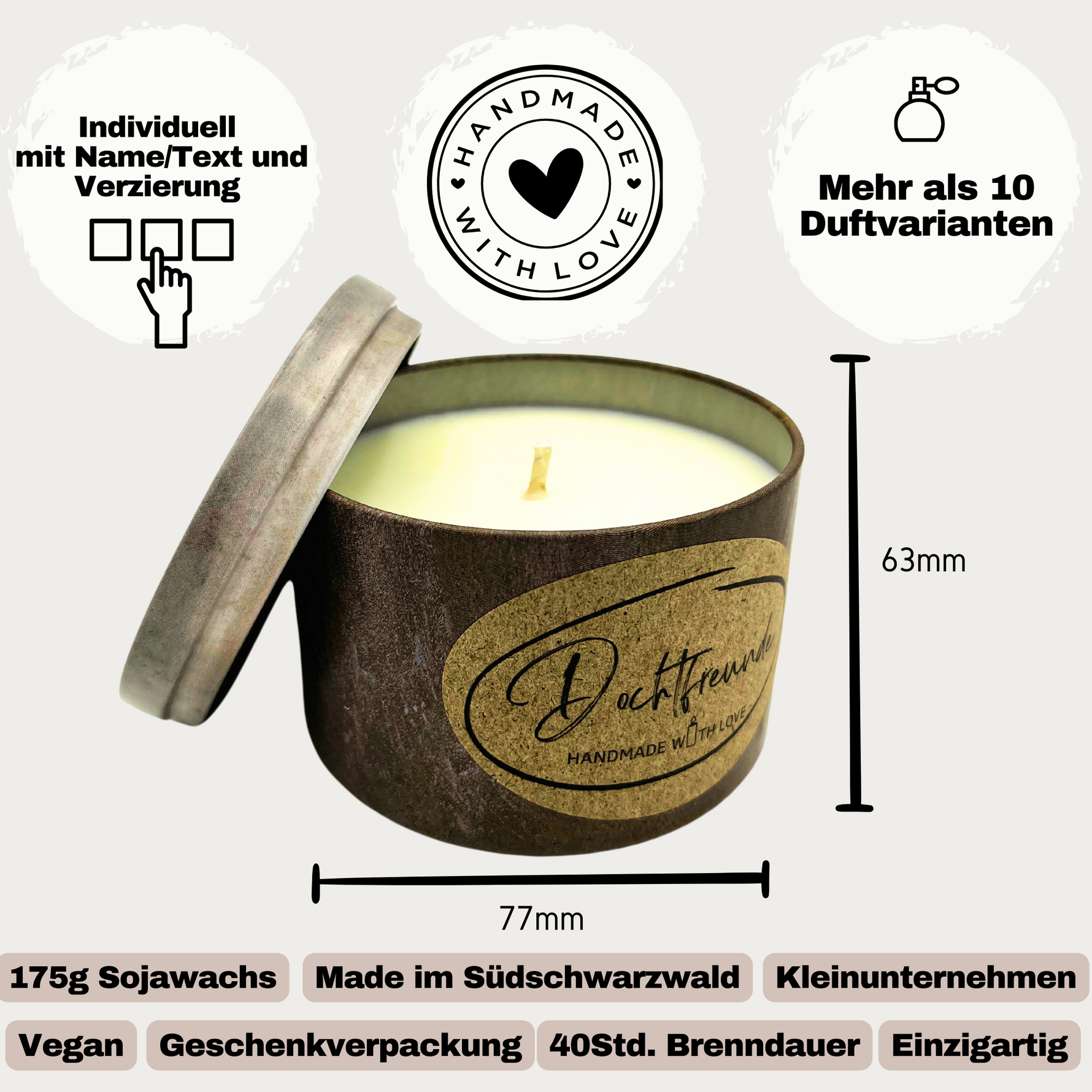 Wird hier Scheiße ohne dich - ABSCHIEDSGESCHENK Personalisierbare PREMIUM Duftkerze - handgemacht aus dem Südschwarzwald - ARBEITSKOLLEGIN