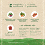 BIO-Saatgut-Set "Gartengemüse"