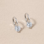 Ohrringe aus 925er Sterling-Silber, mit klarem Kristallstein