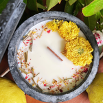 Black Edition HANDGEMACHTE Citronella BETONKERZE - Stilvolle Sojawachskerze für Ihr Zuhause. Outdoor Kerze mit Blütenverzierung und HOCHWERTIGEM Holzdocht aus dem Südschwarzwald