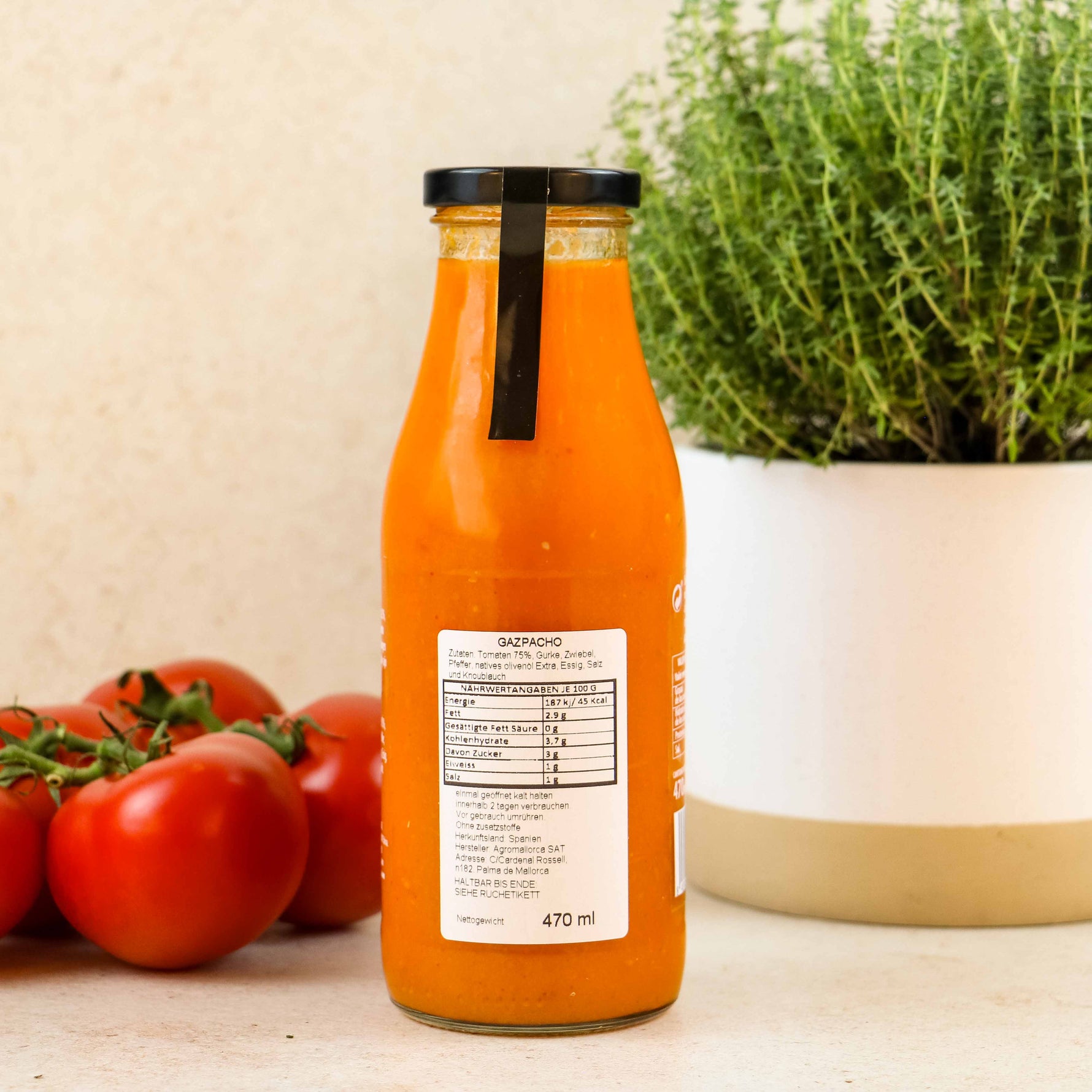 Spanische Gazpacho /Gemüsekaltschale