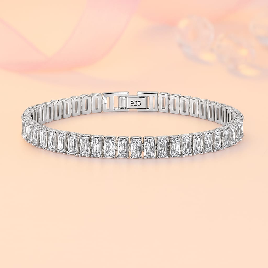 Armband aus 925er Sterling-Silber, Tennisarmband mit Zirkonia