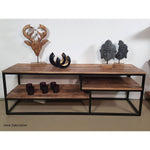 TV Lowboard - Fernsehschrank - 150 x 51 x 36 cm - Liverpool - Metall-Gestell schwarz matt