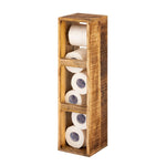 Toilettenpapierhalter - Holz - 17x17 H 65 cm - quadratisch Mangoholz