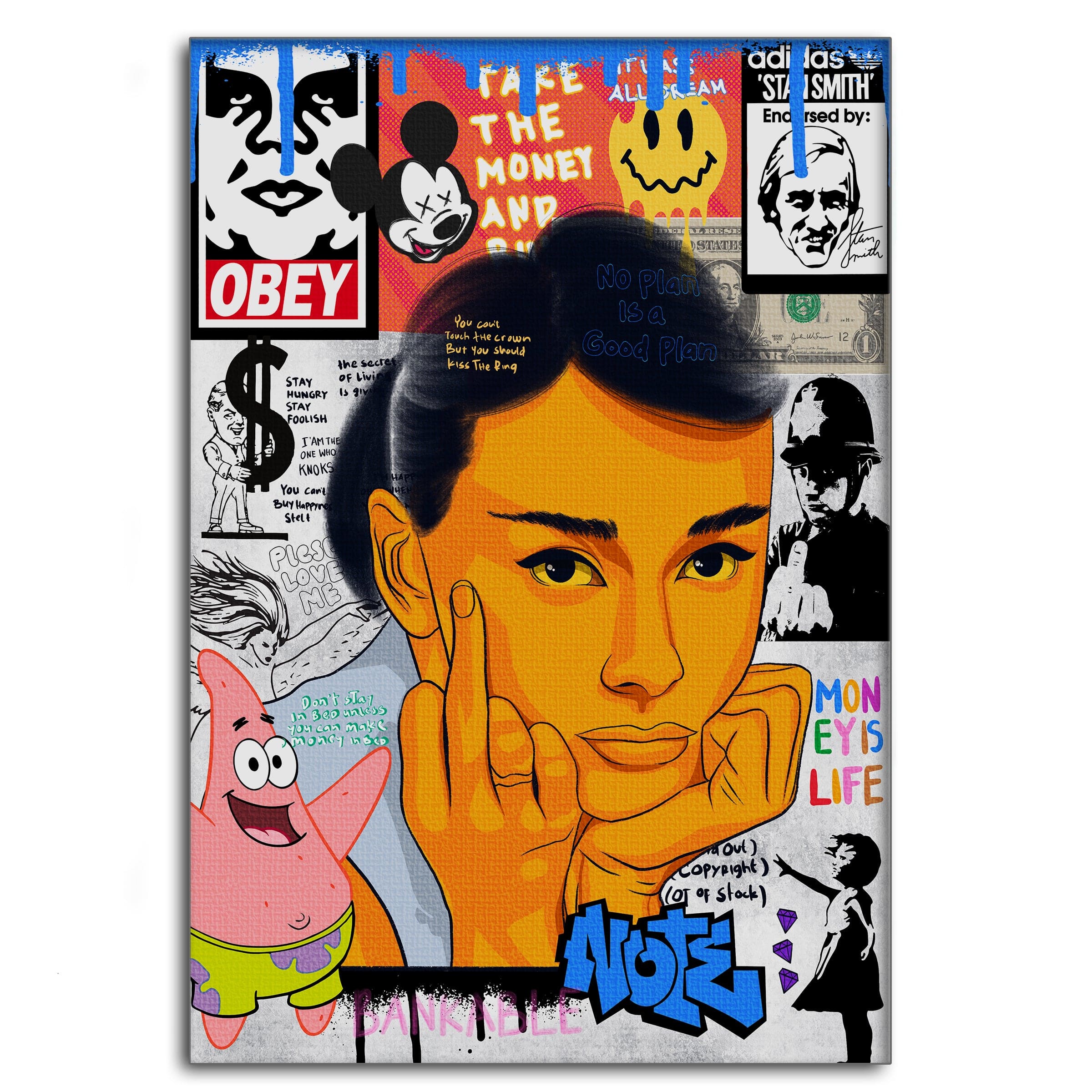 Audrey Hepburn - Leinwandbild Pop Art