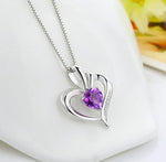 Kette mit Anhänger aus 925er Sterling-Silber, Herz - Variante 2