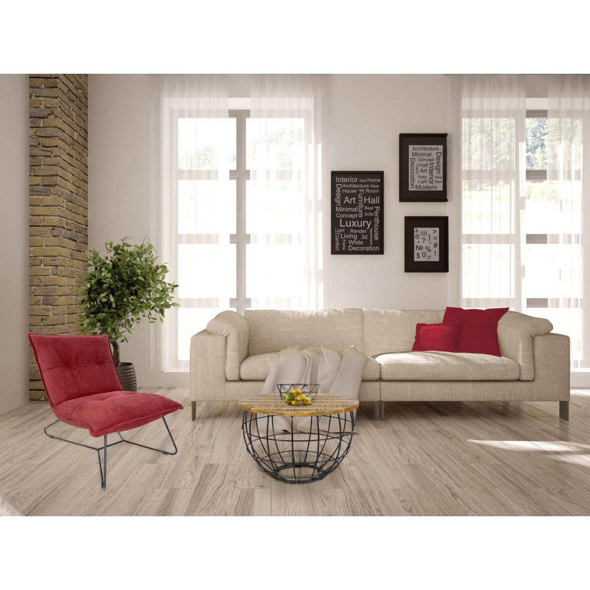 Beistelltisch - nachhaltig Couchtisch Wohnzimmer-Tisch - rund - Lexington - ø 55 cm