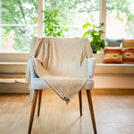 Kaschmirdecke mit Fischgratmuster - grau - 135 x 270cm