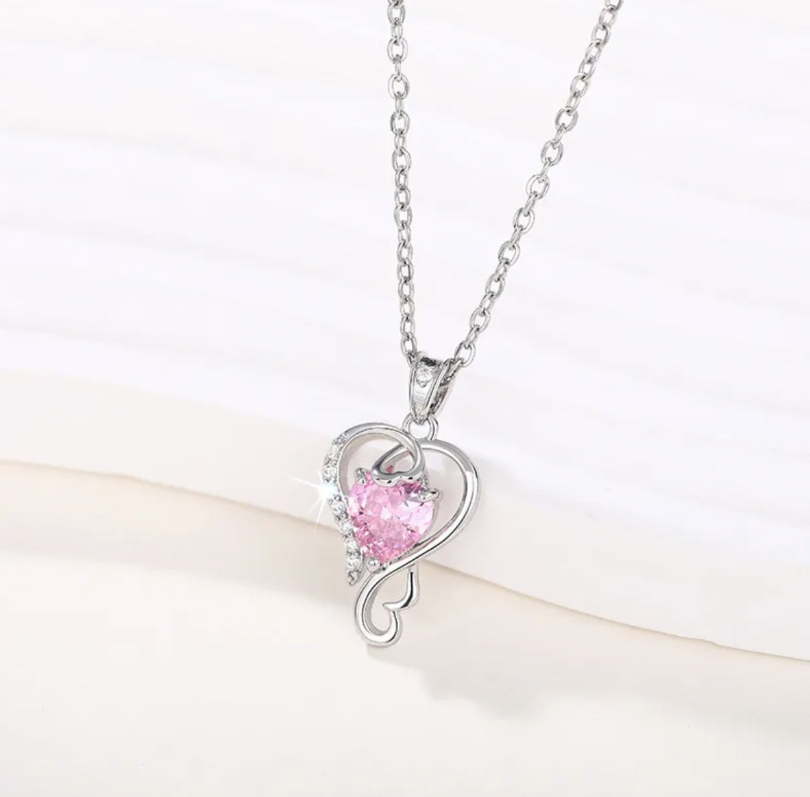 Kette mit Anhänger aus Edelstahl, Romantic Heart