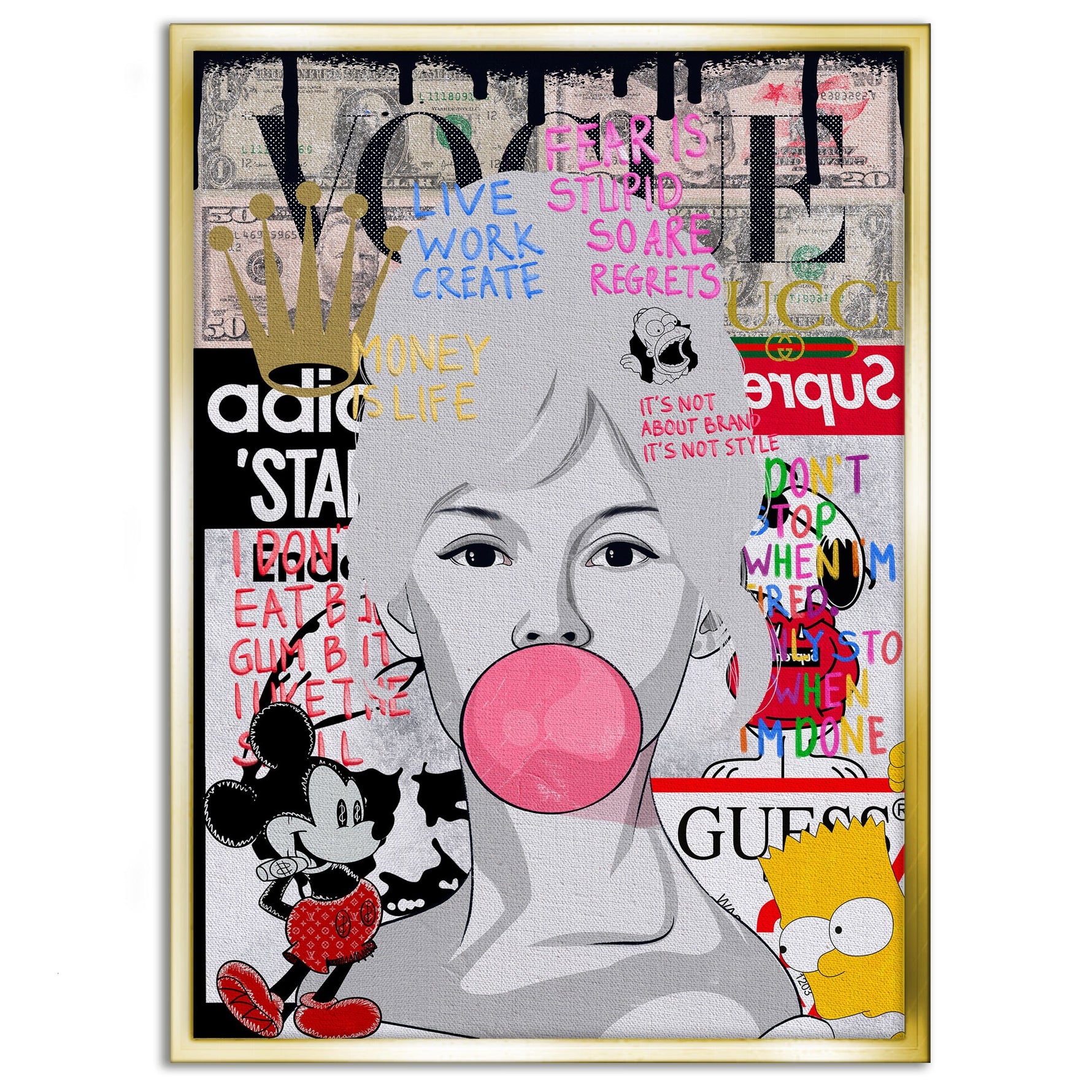 Brigitte Bardot - Leinwandbild Pop Art