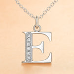 Kette mit Anhänger aus 925er Sterling-Silber, verschiedene Buchstaben, 45cm