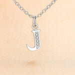 Kette mit Anhänger aus 925er Sterling-Silber, verschiedene Buchstaben, 45cm