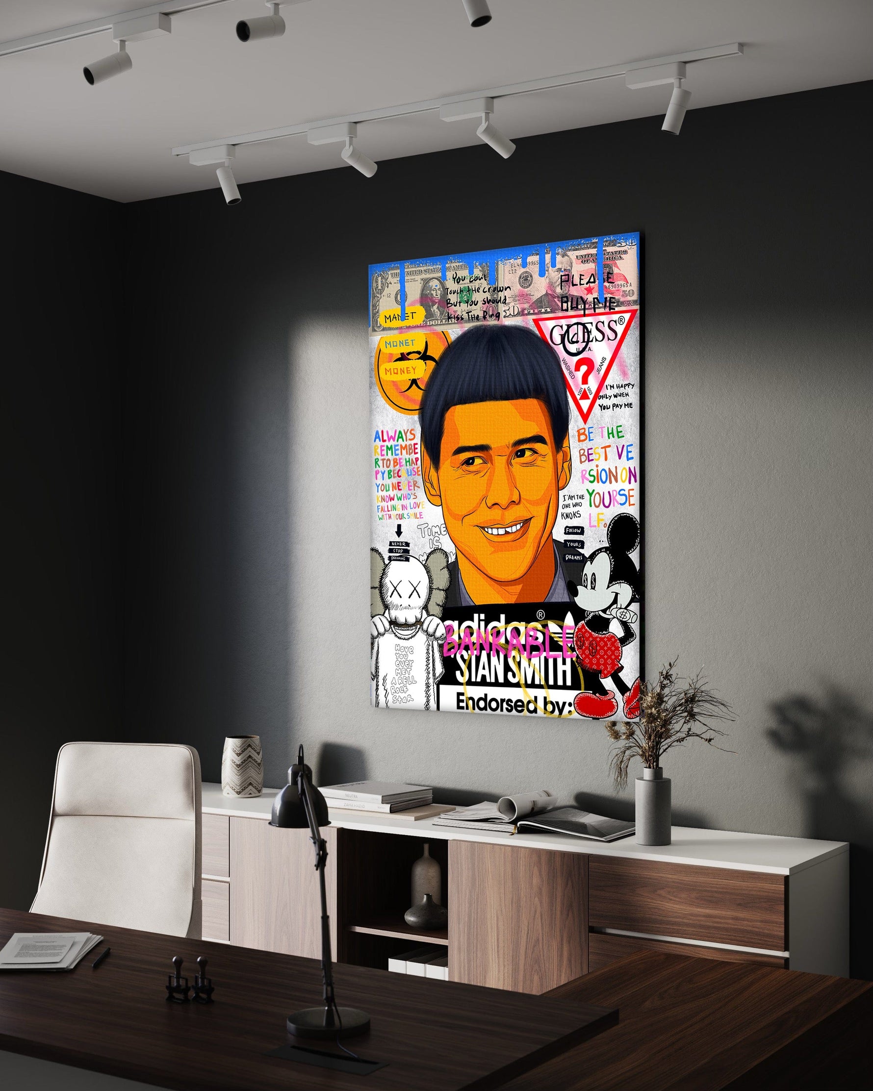 Carrey - Leinwandbild Pop Art