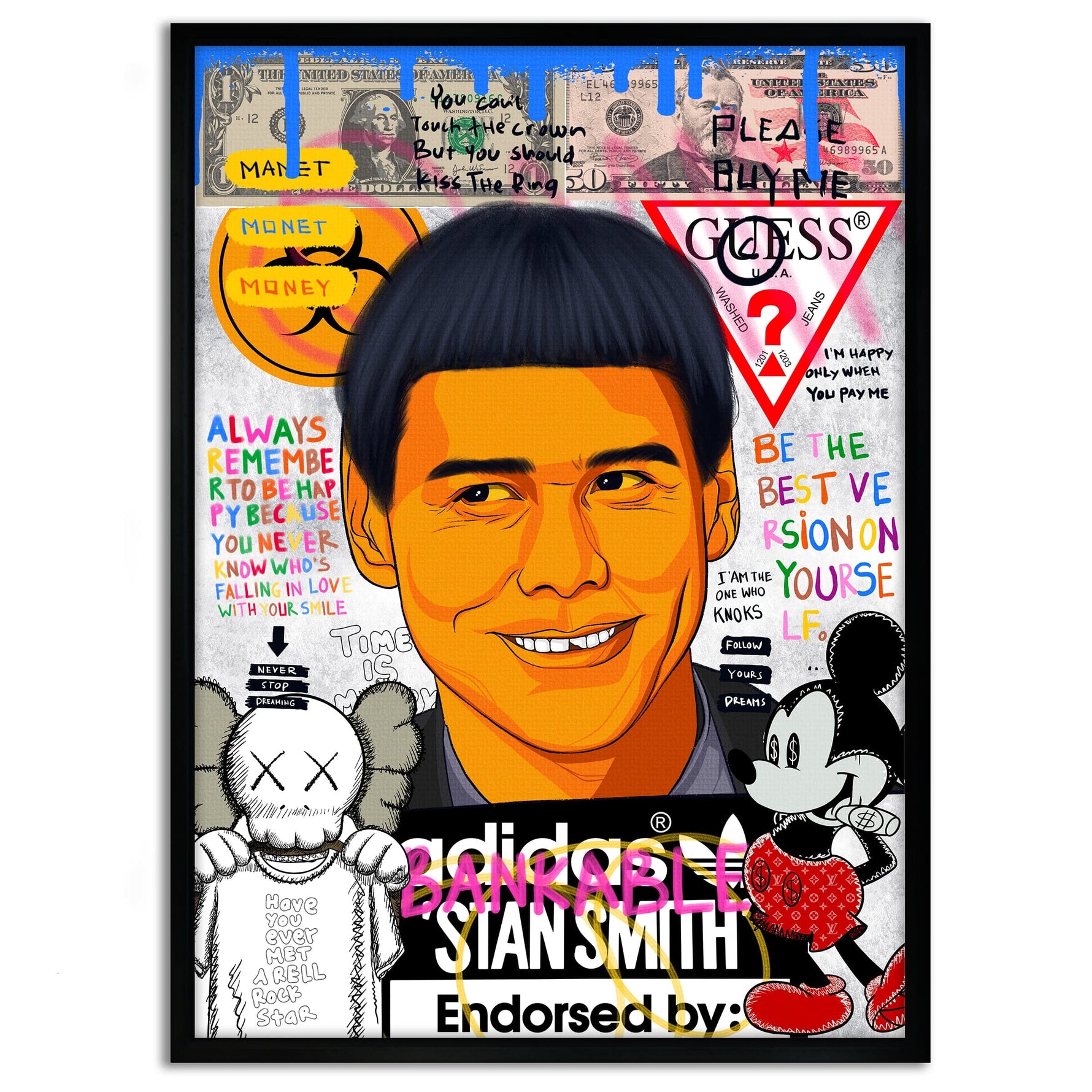 Carrey - Leinwandbild Pop Art