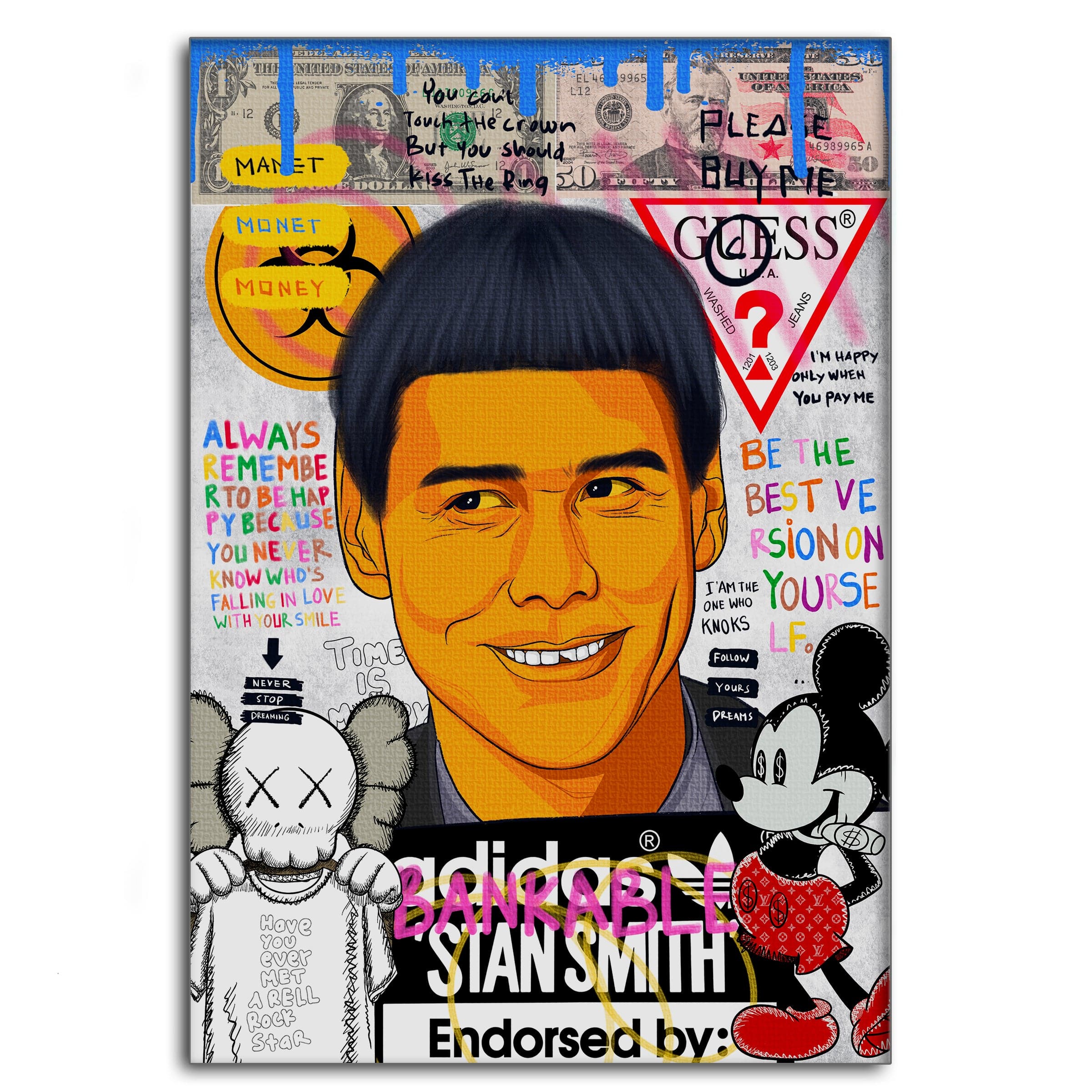 Carrey - Leinwandbild Pop Art