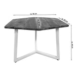 Beistelltisch - 56 x 47 cm - nachhaltig Wohnzimmer Tisch - Couchtisch - Nizza - Metall-Gestell