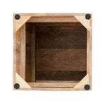 Blumensäule - 27x27 H50 o. 73cm - Pflanzenständer - Mangoholz