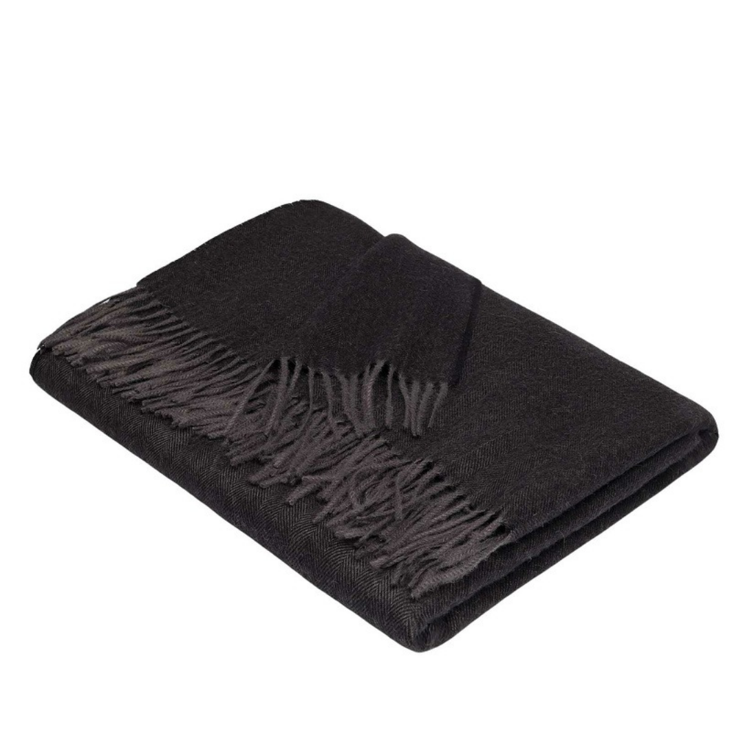 Apu Kuntur - Alpaka Decke - Fischgrat - 100% Baby-Alpaka