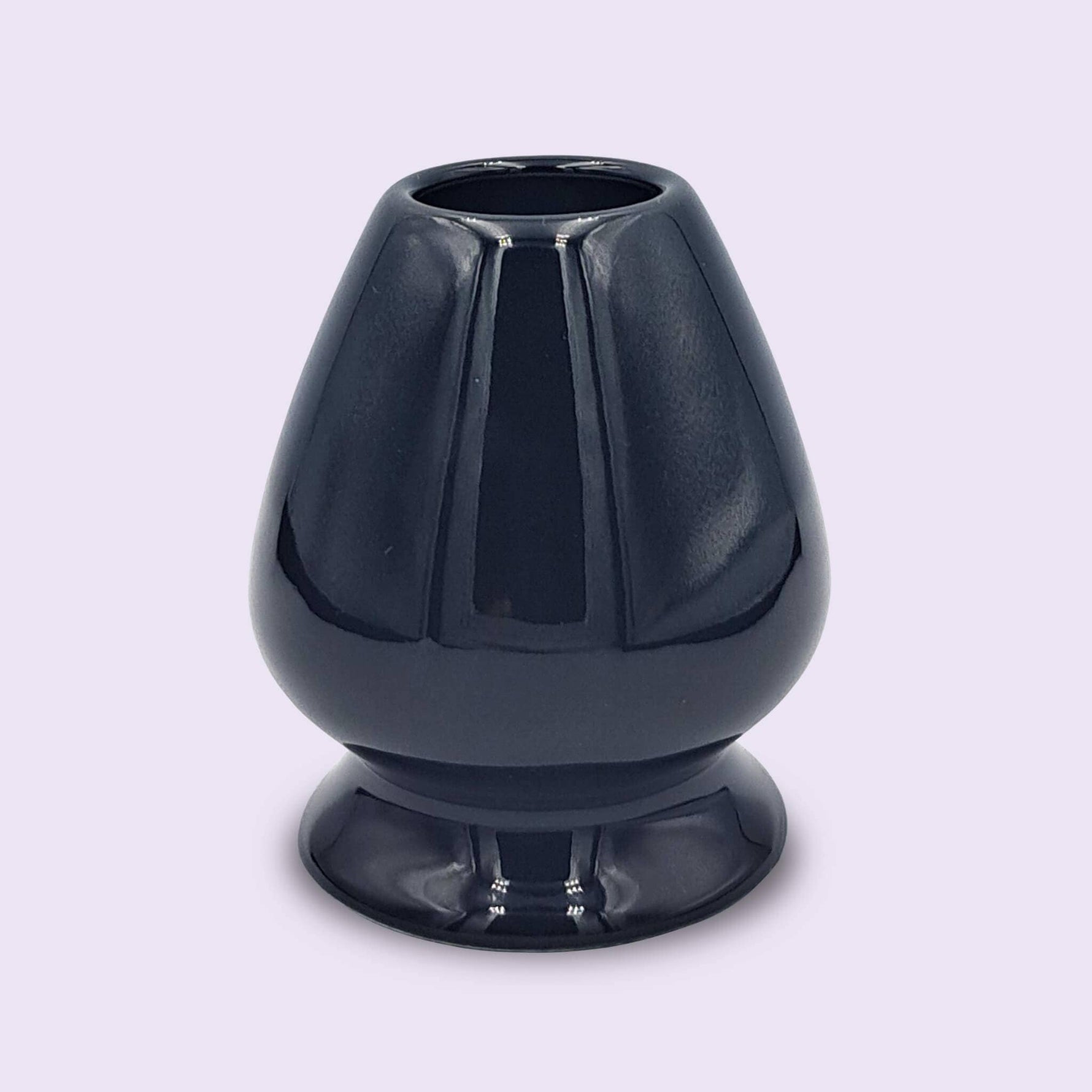 Matcha Besen Halter Kusenaoshi Schwarz aus Keramik