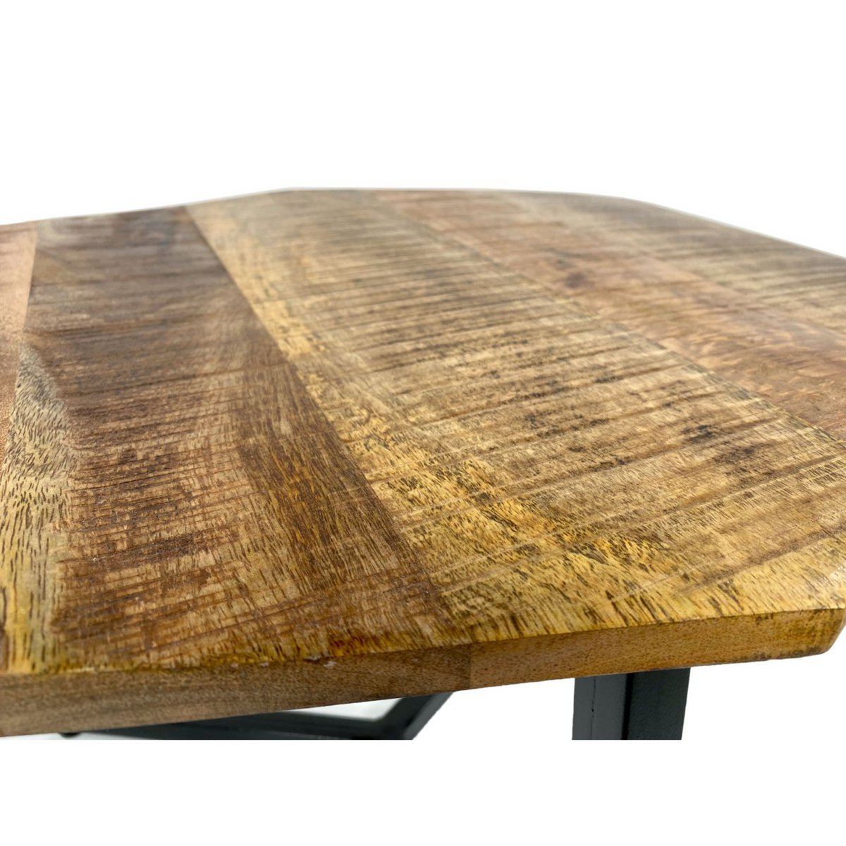 Beistelltisch - 56 x 47 cm - nachhaltig Wohnzimmer Tisch - Couchtisch - Nizza - Metall-Gestell