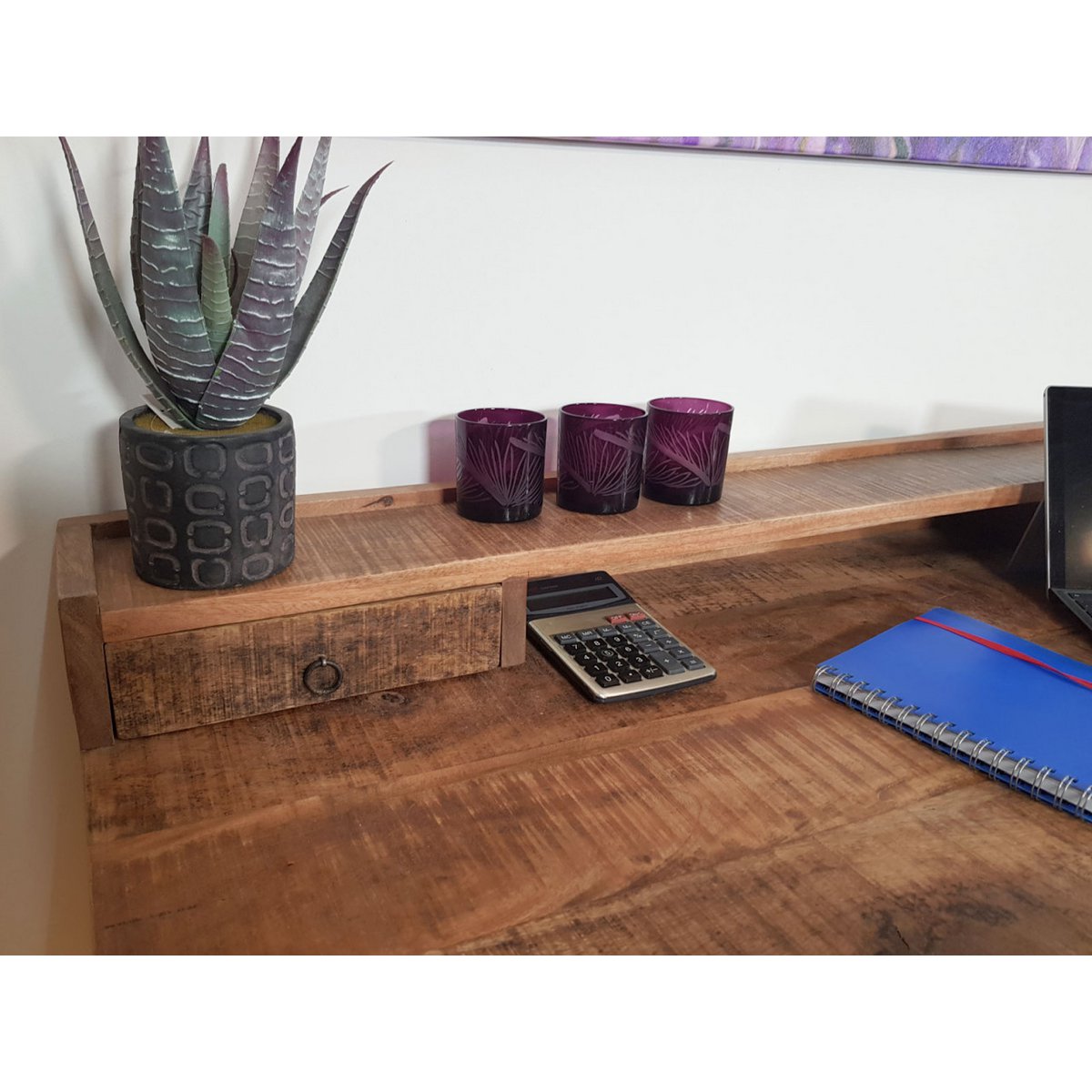 Industrial Schreibtisch Computertisch - 120x88x55cm - Liverpool - Metall-Gestell schwarz