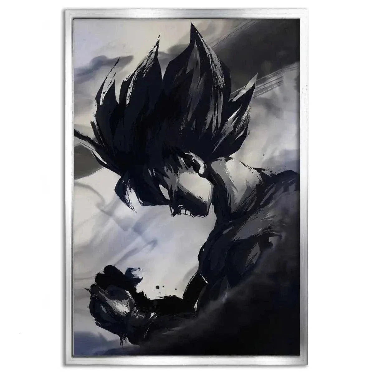 Goku Black and White - Dragon Ball - Anime Leinwandbild