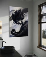 Goku Black and White - Dragon Ball - Anime Leinwandbild