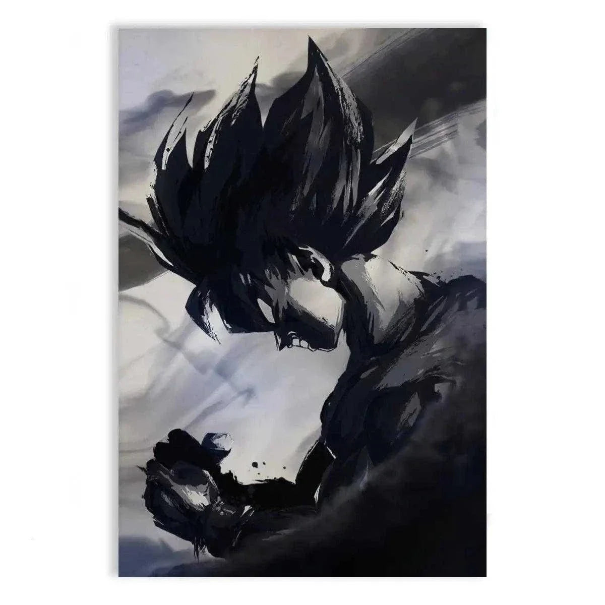 Goku Black and White - Dragon Ball - Anime Leinwandbild