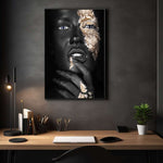 Golden Face IV - Leinwandbild Luxuriös