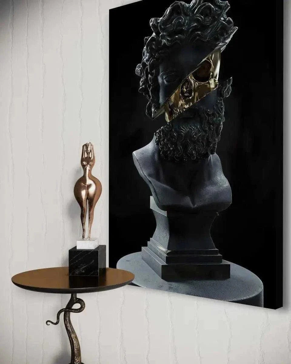 Golden Skull - Leinwandbild Luxuriös