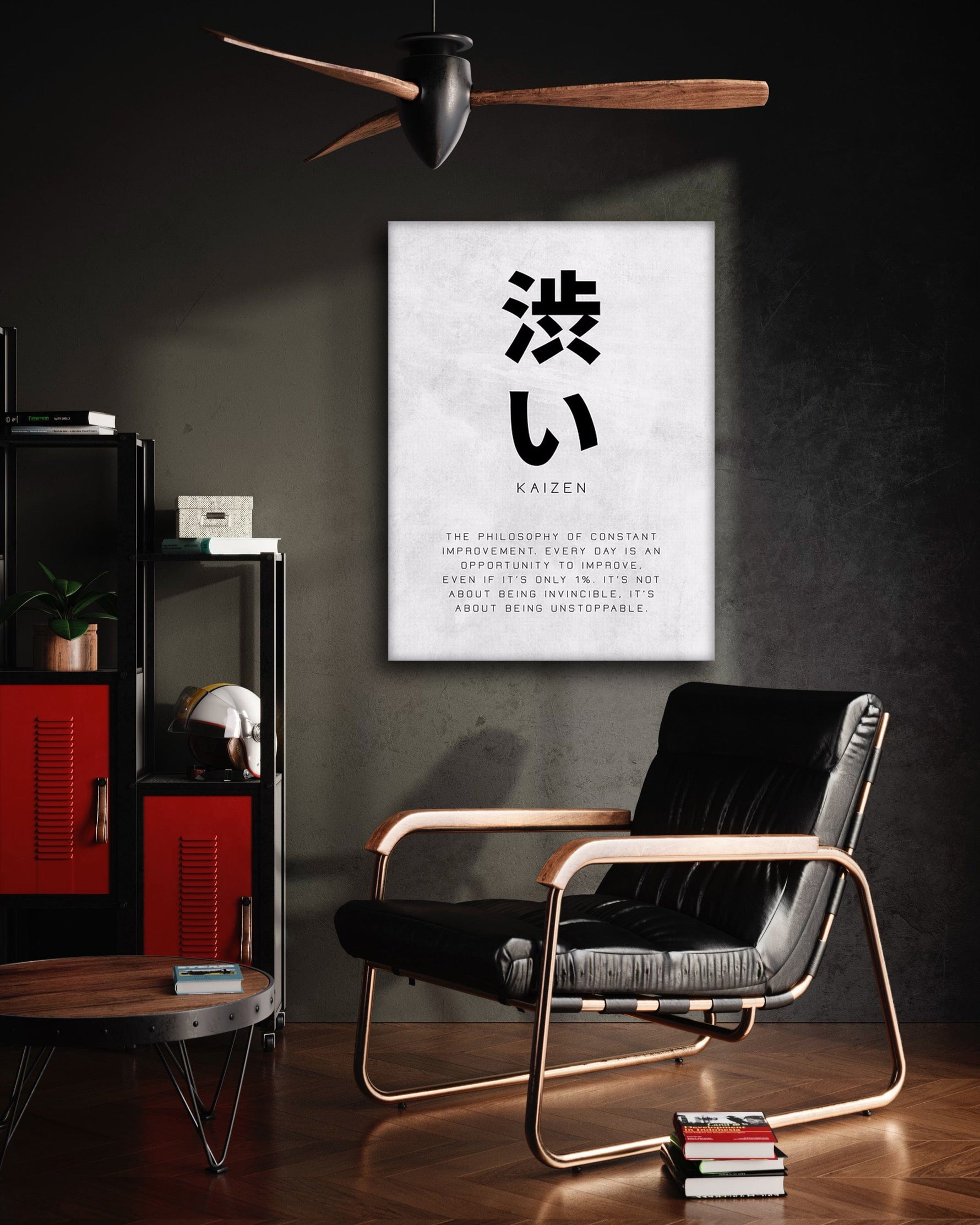 Kaizen Constant Improvement - Leinwandbild Motivation