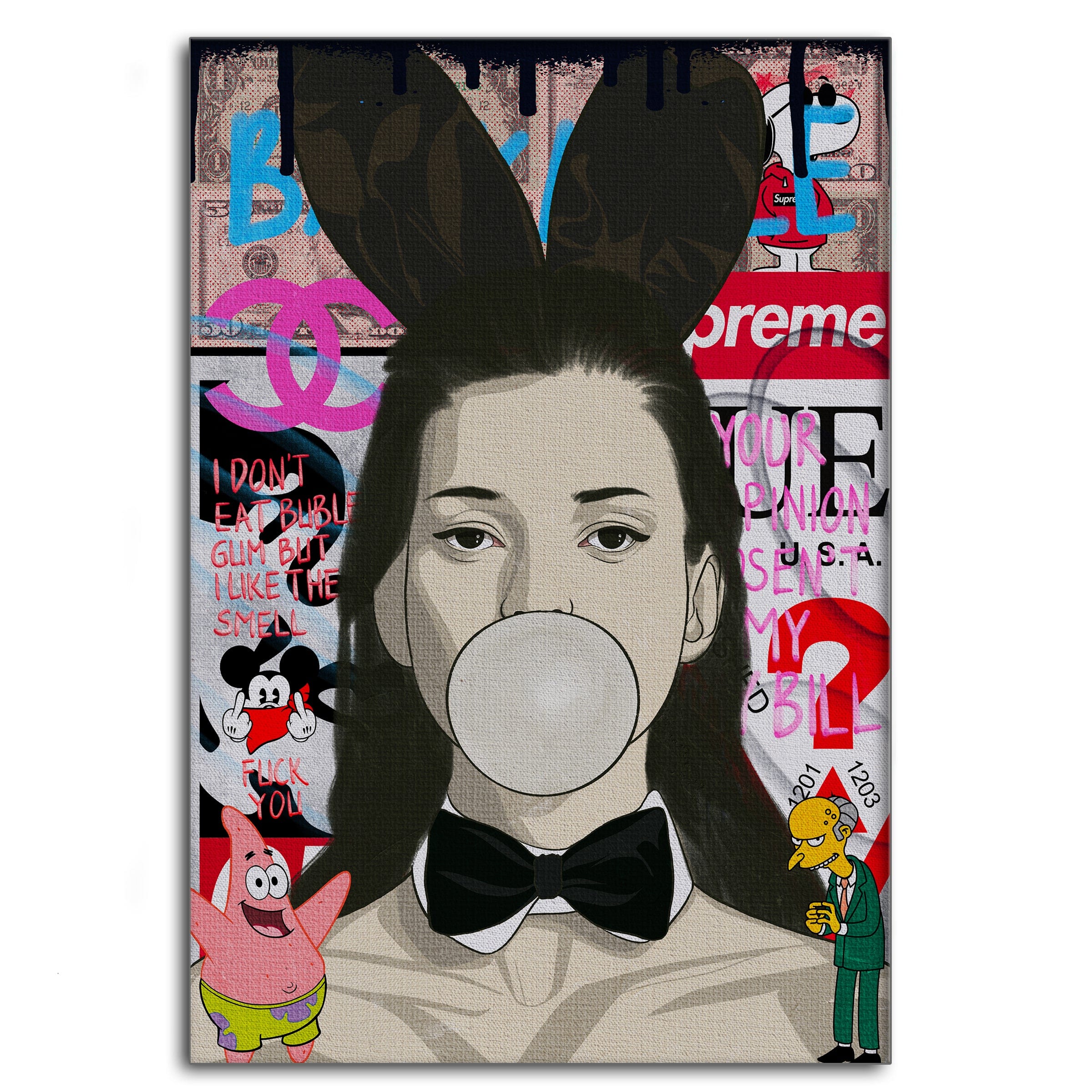 Kate Moss - Leinwandbild Pop Art