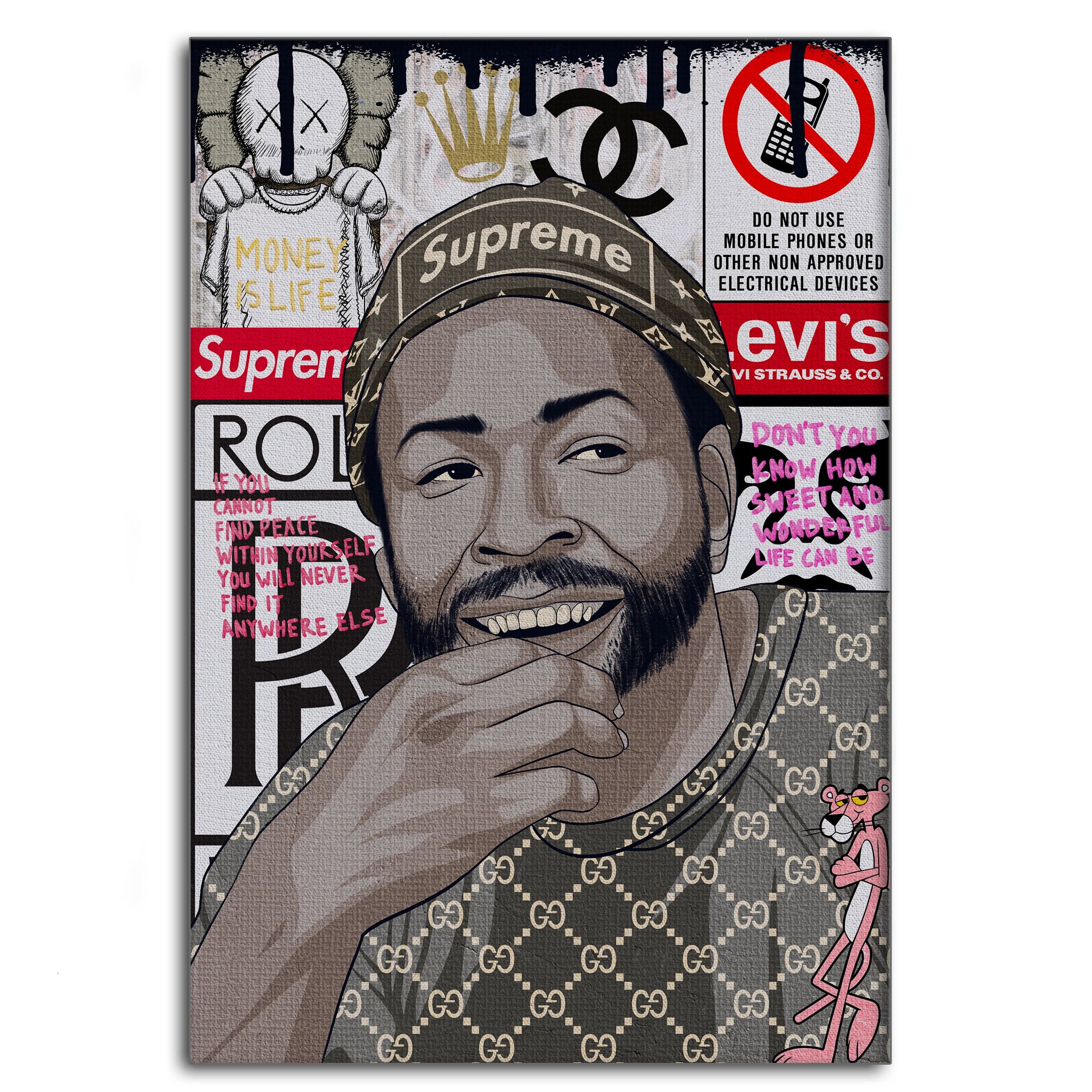 Marvin Gaye - Leinwandbild Pop Art