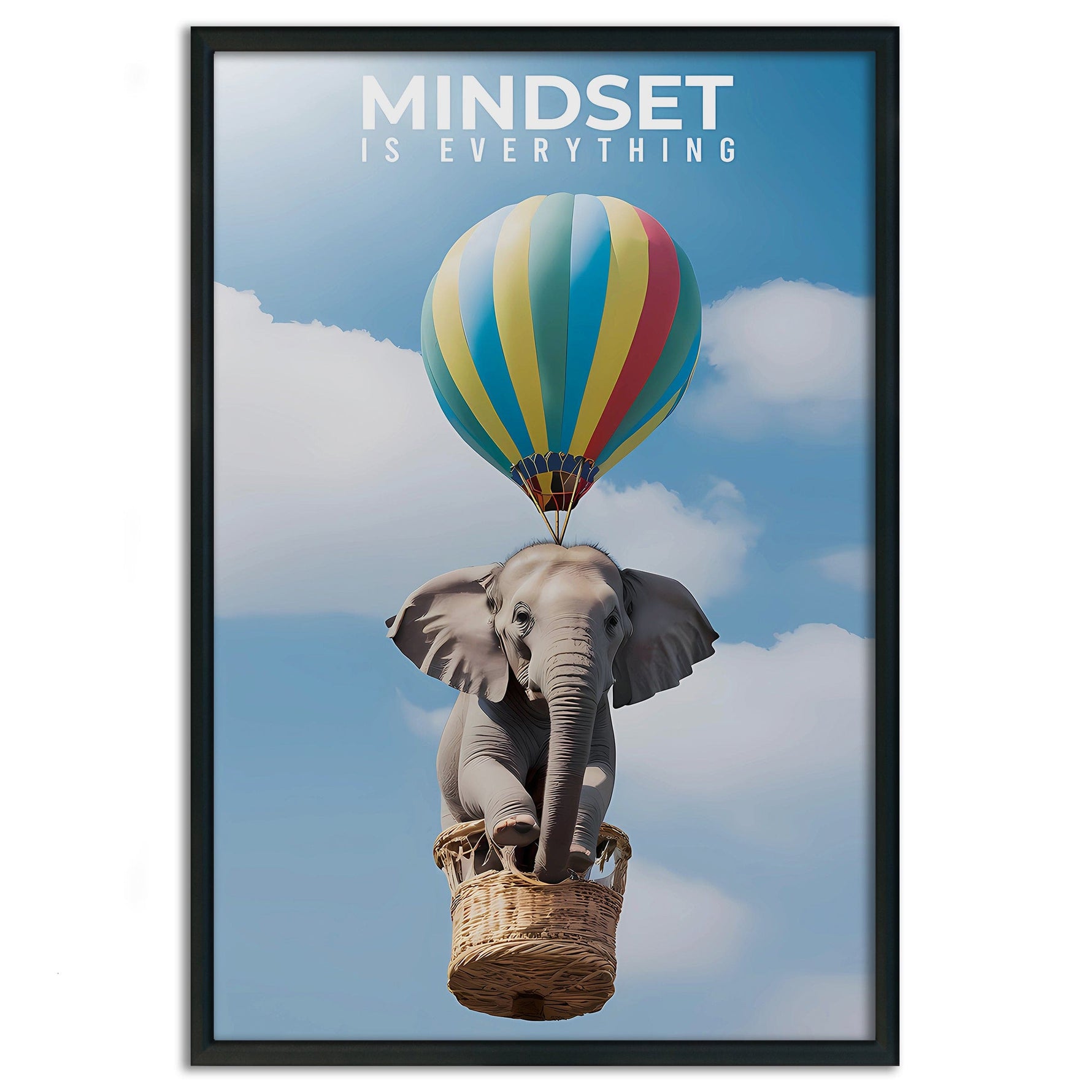 Mindset is everything - Leinwandbild Motivation