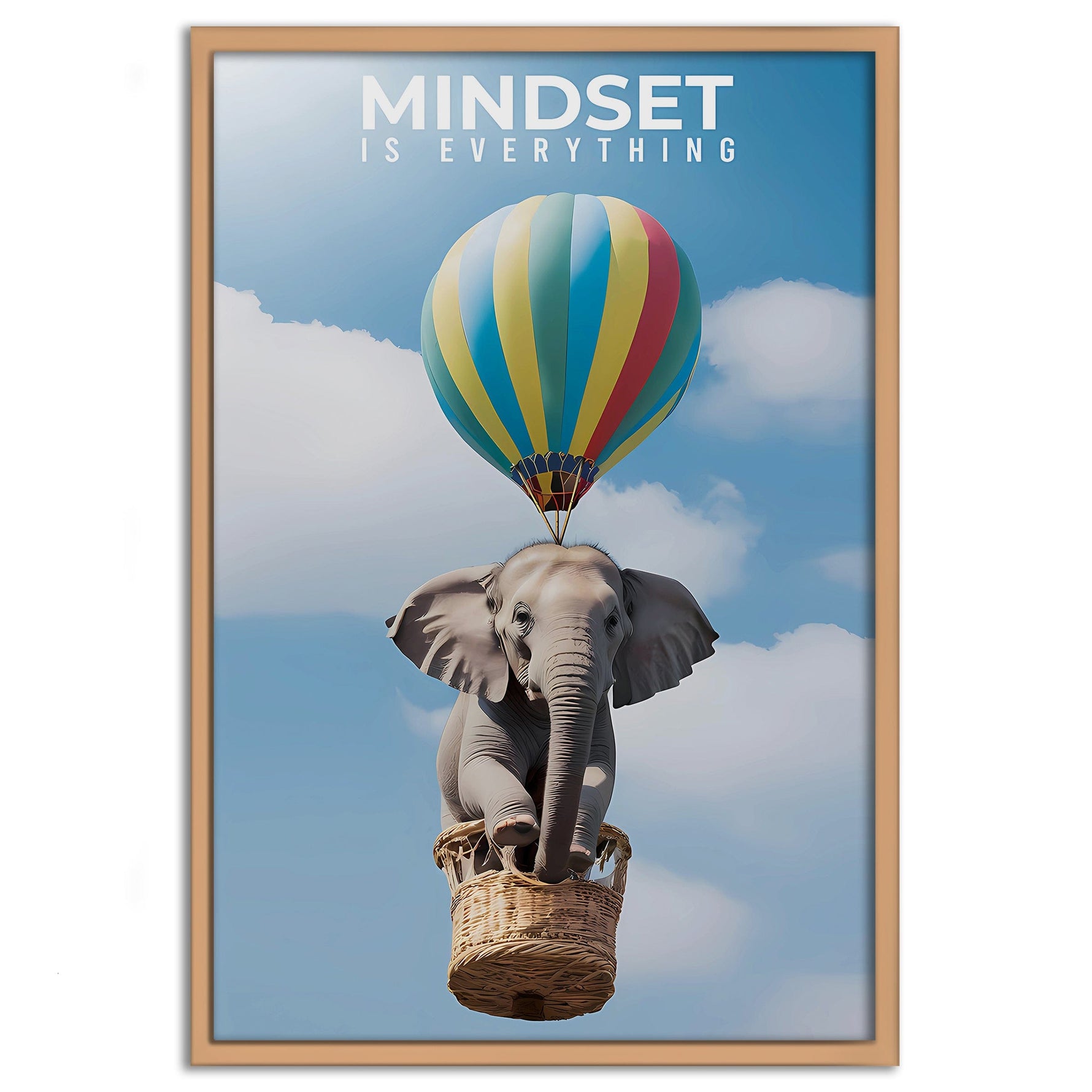 Mindset is everything - Leinwandbild Motivation