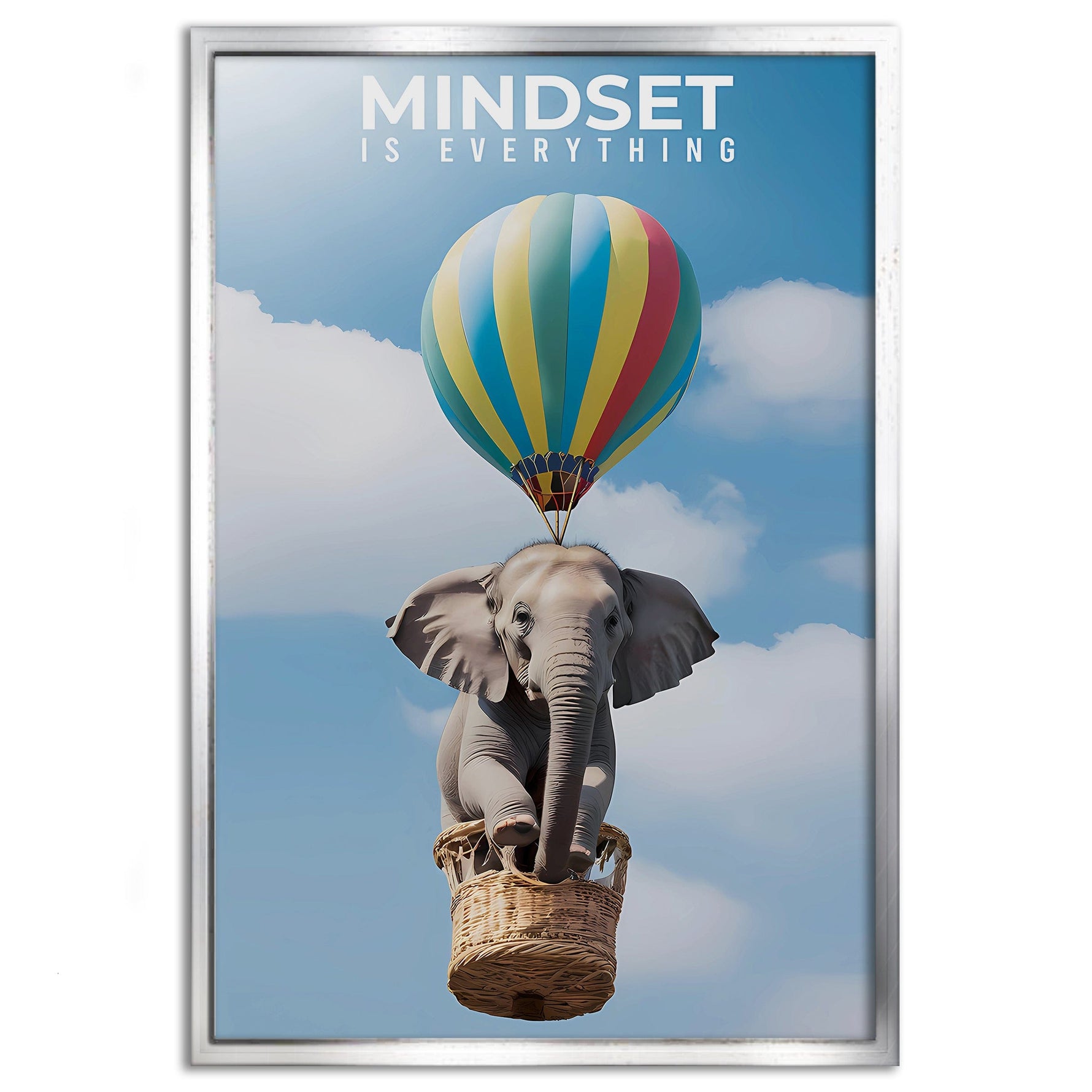 Mindset is everything - Leinwandbild Motivation