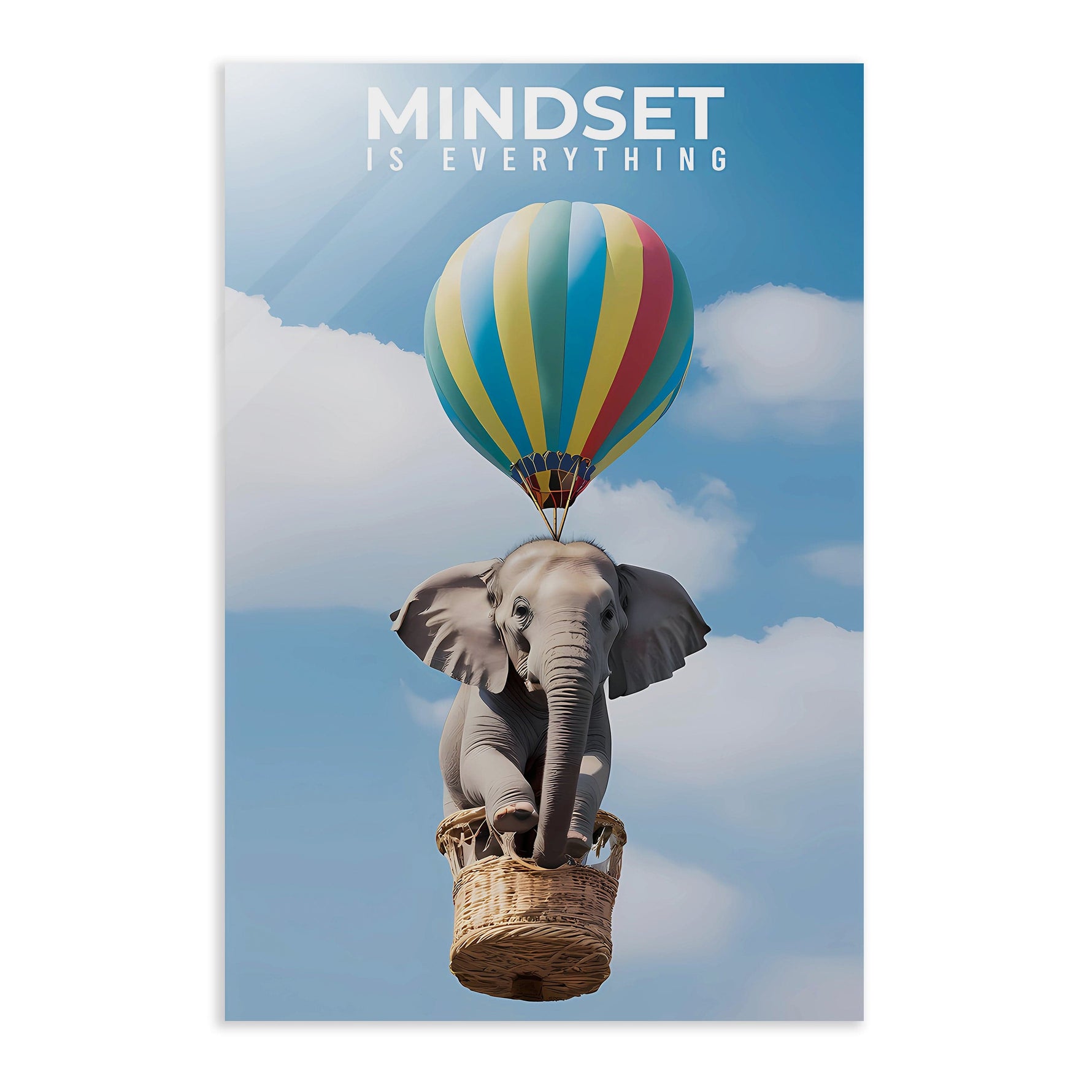 Mindset is everything - Leinwandbild Motivation